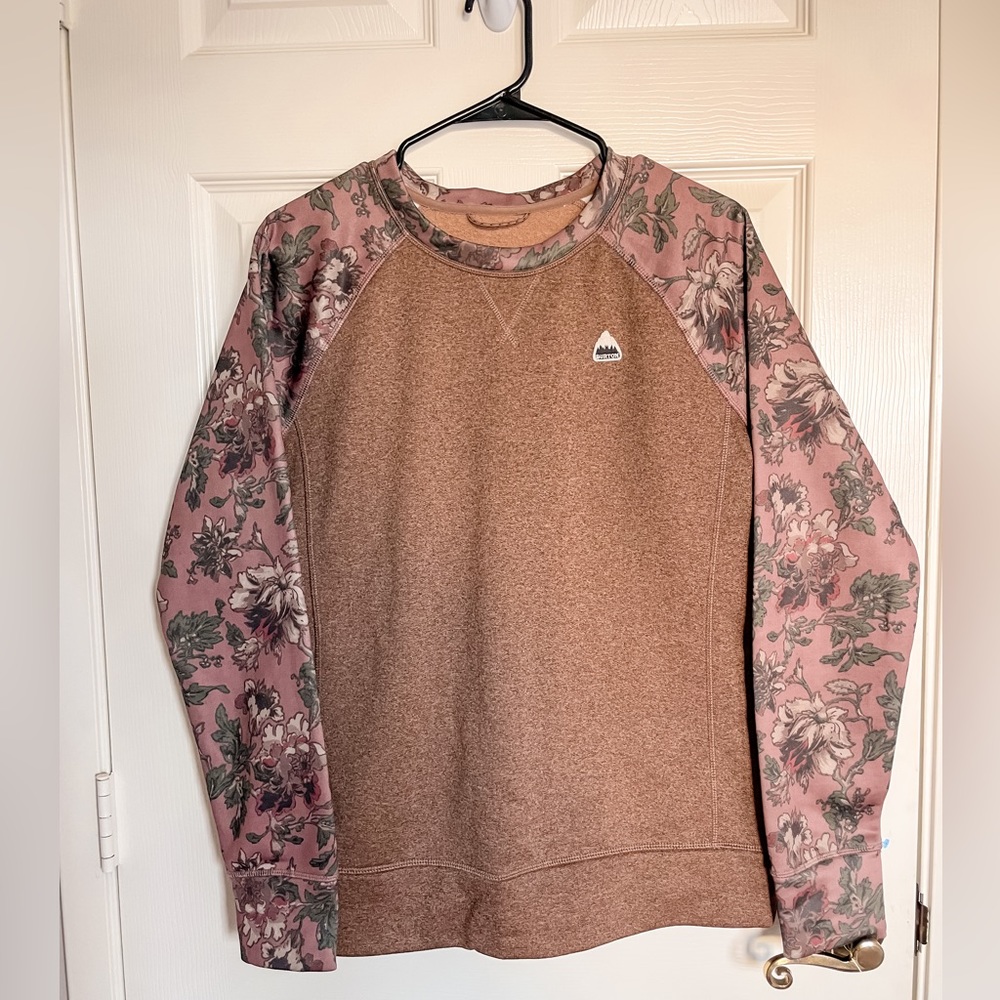 Women's Brown Burton Oak Crew Sweatshirt Size Medium